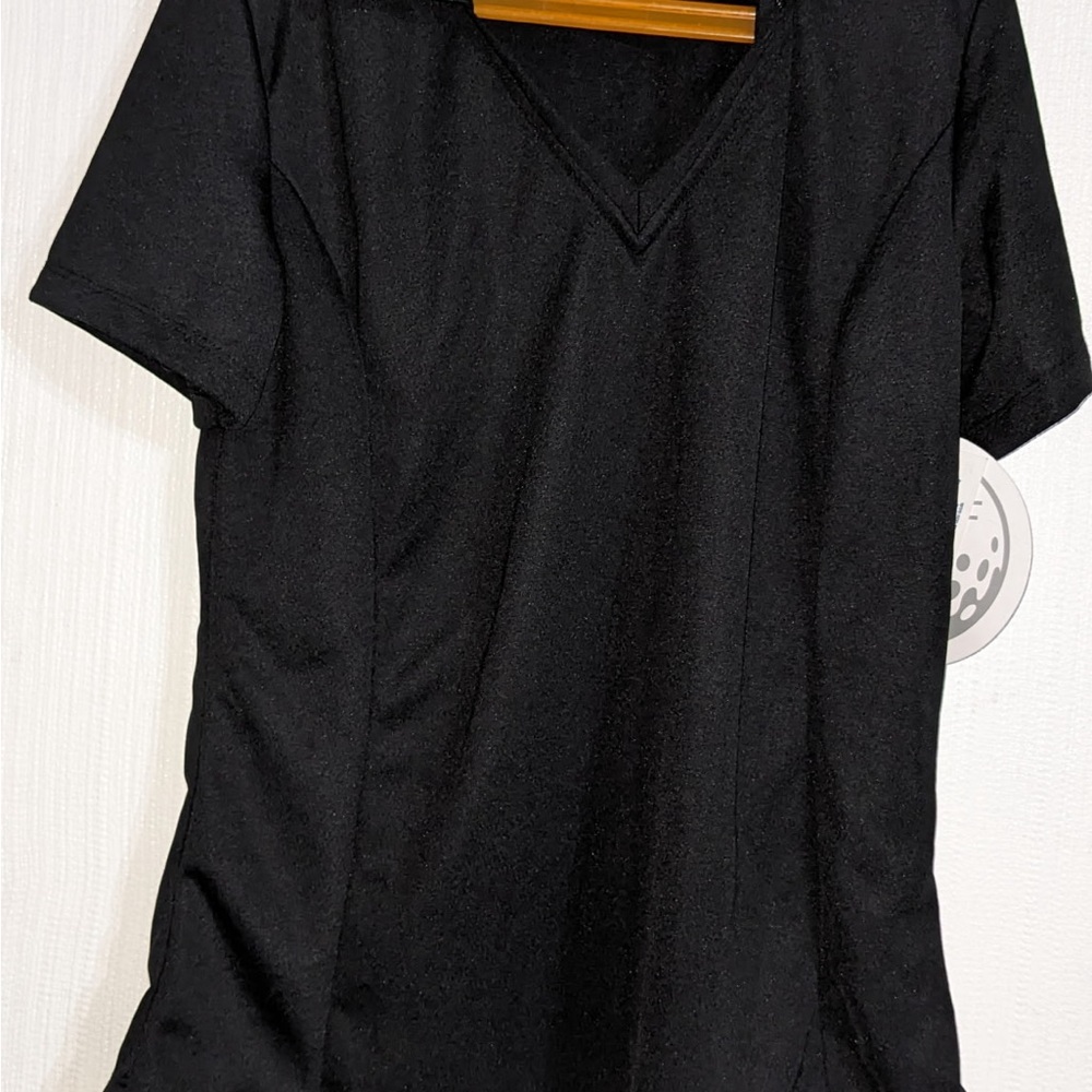 Classic Black V-Neck Women's Top